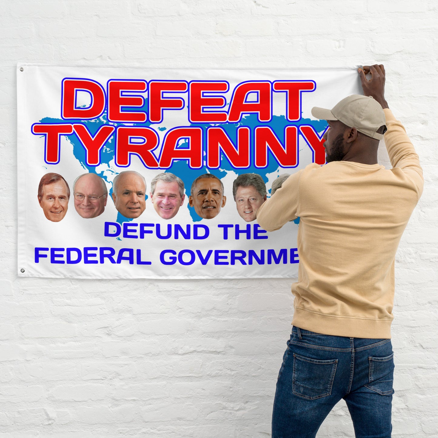 Defeat Tyranny- 1 side flag