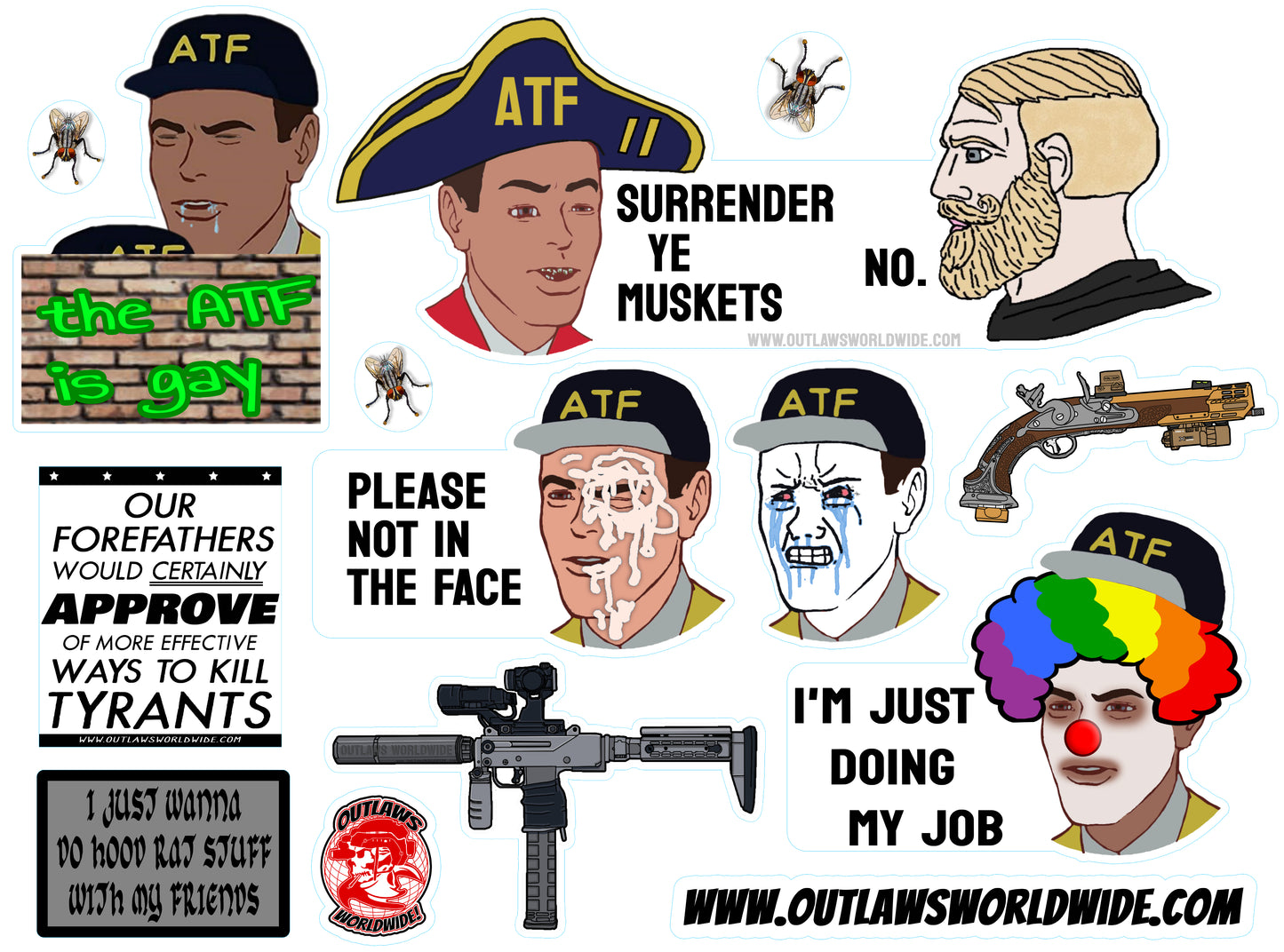 BIG ASS ATF Sticker sheet