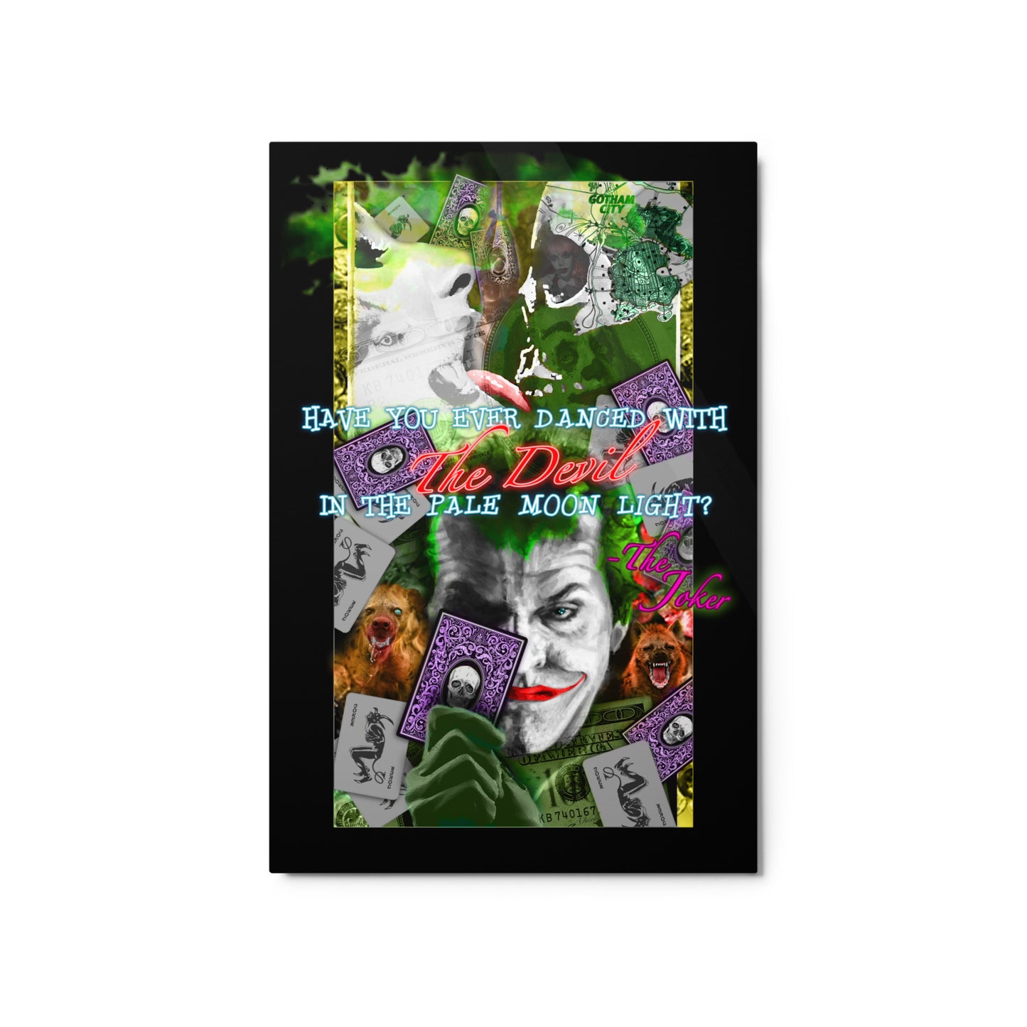 Joker "Death Card"- Metal Print (ready to hang)